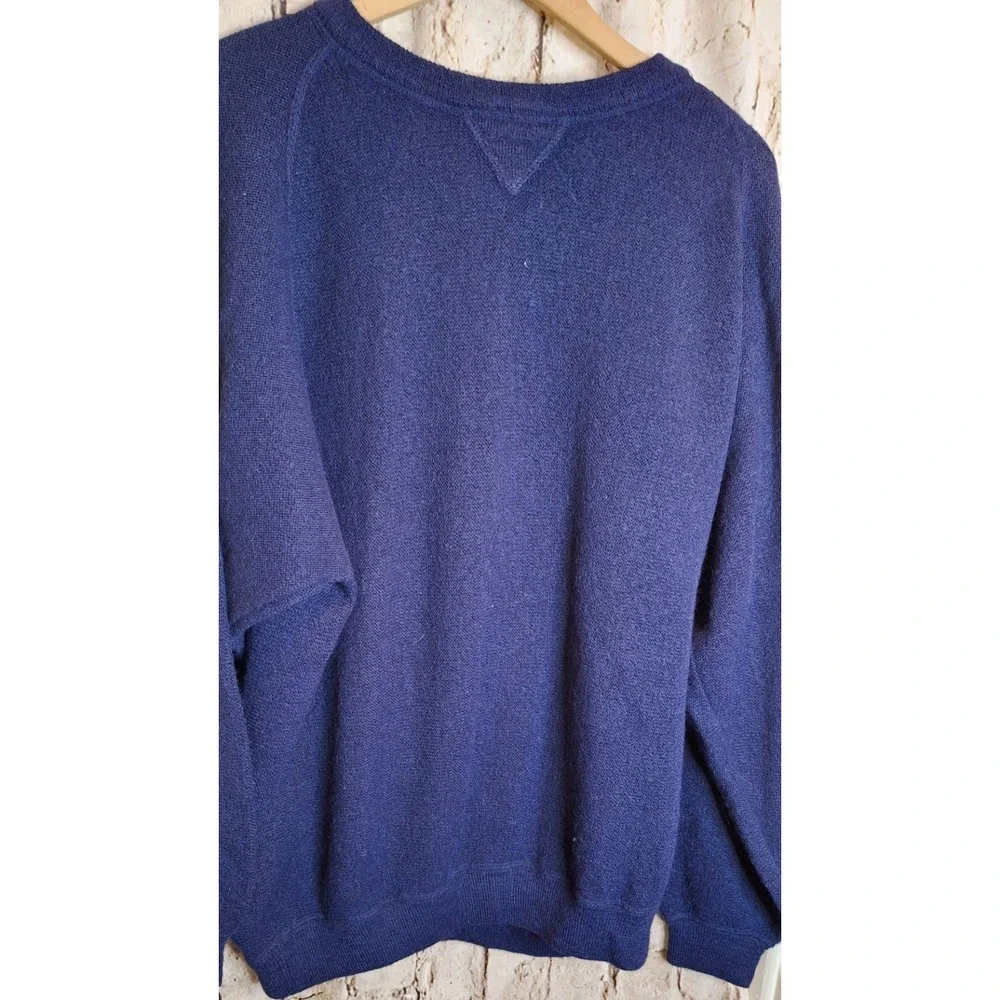 Vintage‎ Andean 100% Alpaca Ex. large (XL) deep blue crew neck sweater